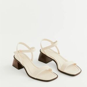 REFORMATION
Stephanie Heeled Sandal In Almond Leather